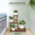 4 Saving,27.6,Small) Wood Plant Stand Indoor Outdoor Tiers Plant Rack Corner Planter Shelf Flower Pot Holder for Living