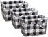 DII Farmhouse Chicken Wire Storage Baskets with Liner – Small, Vintage Black & White Check, 9x7x6", 3 Piece