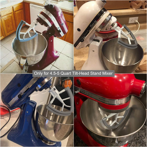 Flex Edge Beater for KitchenAid Mixer - 4.5-5 Quart Flat Beater Paddle with Scraper Attachment
