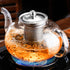 PARACITY 40 OZ Glass Teapot Stovetop, Borosilicate Clear Tea Kettle with Removable Stainless Steel Infuser