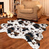 4.6 5.2 Faux Cowhide Rug Cute Cow Print Rug Cow Rugs for Bedroom Living Room Nursery Western Home Decor Area Rug, Brown