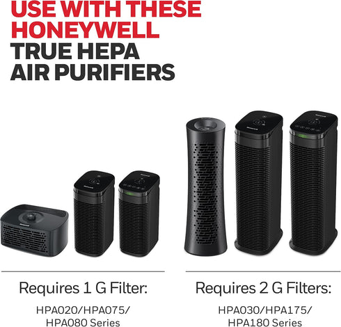 Honeywell HEPA Air Purifier Filter G - 1-Pack for HPA030/HPA080 & HPA180 Series