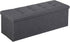 43.3 inches 660 lb, ZENY Folding Storage Ottoman Bench Storage Chest Footrest with Foam Padded Seat, Great for Bedroom