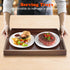 YACEYACE 17.7"x13"x2" Large Bamboo Tray for Ottoman, Large Serving Tray with Handle, Bamboo Trays for Home Decor
