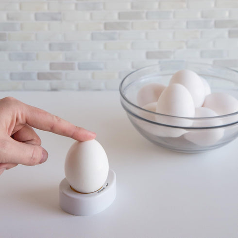 Fox Run Hard Boiled Egg Piercer, White, with Safety Lock Feature