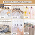 Mlici Clothes Hanger Connectors - 60 Pcs Heavy Duty Plastic Mini Hooks for Space Saver Closet Organizer, Black