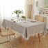 55 86 Inch) meioro Tablecloth Striped Fringe Table Cloth Rectangular Tablecloths Cotton Blend Table Cover for Dining