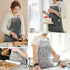 NLUS 2 Pack Kitchen Cooking Aprons, Adjustable Bib Waterproof Chef Apron with 2 Pockets (Grey Stripe/Black Plaid)