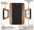 Drink(13.8" 9.5" 1") Tinamo Acacia Wood Sofa Armrest Tray with Phone Holder - Large Sofa Arm Tray Table Clip - Couch