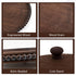 12in FramePro Decorative Tray Round Wood Beaded - Brown Serving Tray Risers for Living Room, Coffee Table, Kitchen