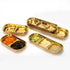 drizzle Sauce Dish, Stainless Steel Gold Condiment Dip Bowls for Soy, Tomato Sauce, Spices, Korean BBQ