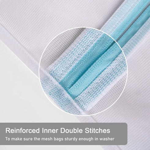 Polecasa Premium Soft Fine Mesh Laundry Bags - 2 Pack Jumbo Durable Wash Bags with Sturdy Zipper
