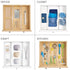 iDesign Plastic Adjustable Deep Drawer Divider, Set of 2, Expandable 13.25” – 20.75”, Clear