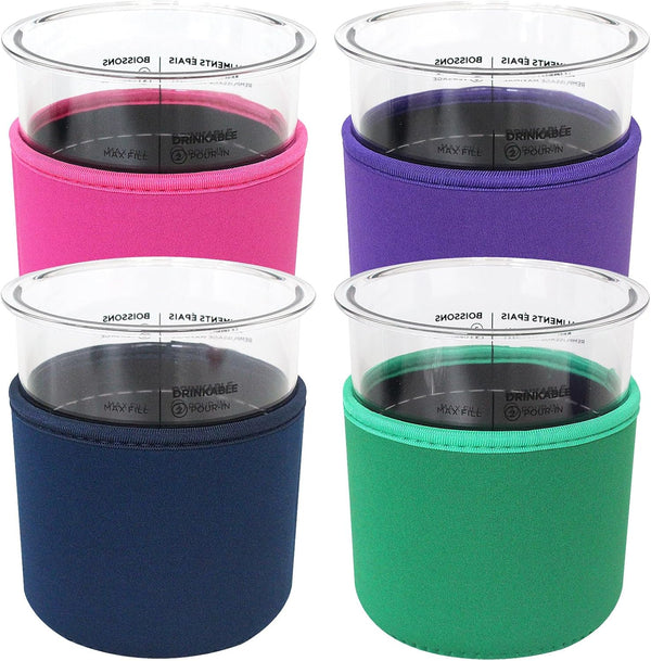 Xumbtvs Reusable Ice Cream Sleeve, 4 Pcs Neoprene Insulated Sleeves for Creami Deluxe