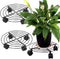 KINJOEK 3 Packs 11.8 Inches Metal Plant Caddy Flower Pots Plant Stand