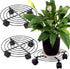 KINJOEK 3 Packs 11.8 Inches Metal Plant Caddy Flower Pots Plant Stand