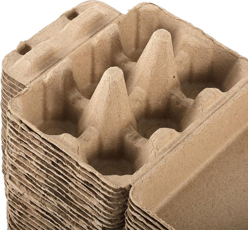 Sibosen 50 Pcs Jumbo Duck Egg Cartons Paper Goose Egg Cartons for Normal Size Geese Blank Natural Pulp Jumbo Eggs