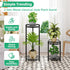 31 2 Pack, Simple Trending Round Plant Stand Indoor Outdoor, Waterproof Metal Tall Plant Shelf Holder, Heavy Duty
