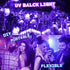 Smacen 32.8FT Led Fairy Lights Battery Operated, LED UV Black Lights, Flexible Blacklight Fixtures,Battery Powered