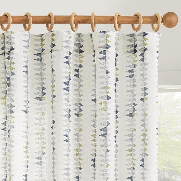 jinchan Linen Nursery Curtains for Living Room Boho Curtains for Bedroom Kids