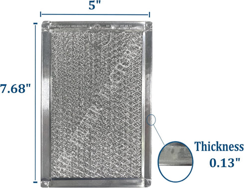 Microwave Oven Replacement Grease Filters for LG 5230W1A012B, 12-Layer Aluminum Mesh, 2-Pack