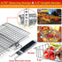 WHALERISE 6pcs,Basting Grill Basket for Outdoor Grill, Stainless Steel Grilling Basket with Foldable Handle, Portable