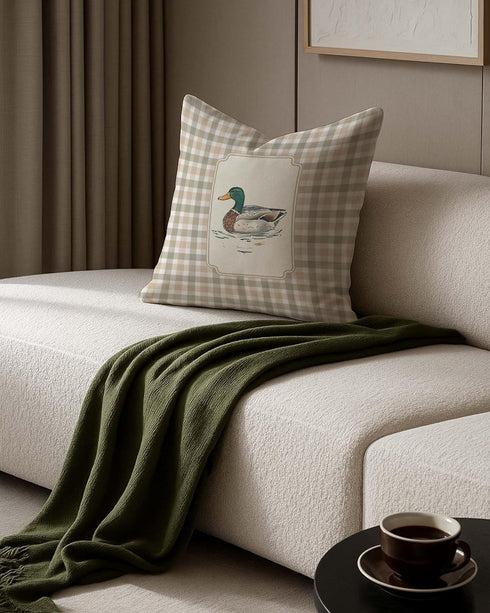 FGFK 18x18, Set 2 Farmhouse Mallard Duck Pillow Covers Mallard Duck Nursery Decor, Ducks Hunting Gifts Decorative Throw