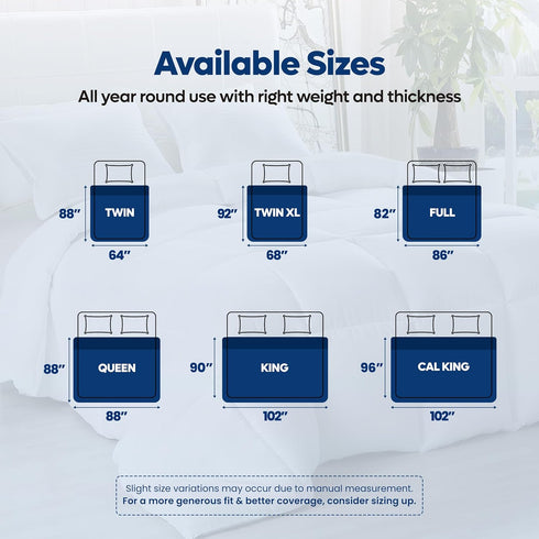 Utopia Bedding Down Alternative Comforter (Twin, White) - Plush Siliconized Fiberfill Duvet Insert
