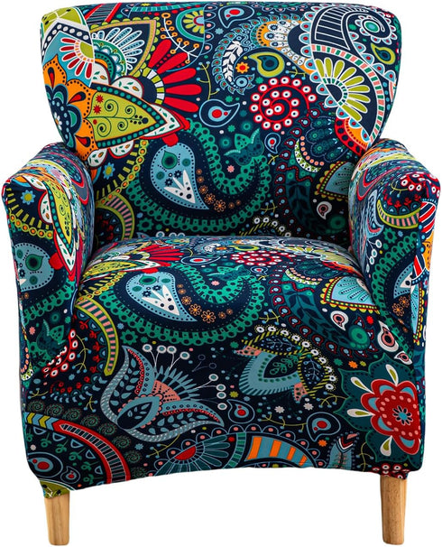 NILUOH Chair Covers Armchair Stretch Chair Slipcovers with Arms Bohemia Accent Chair