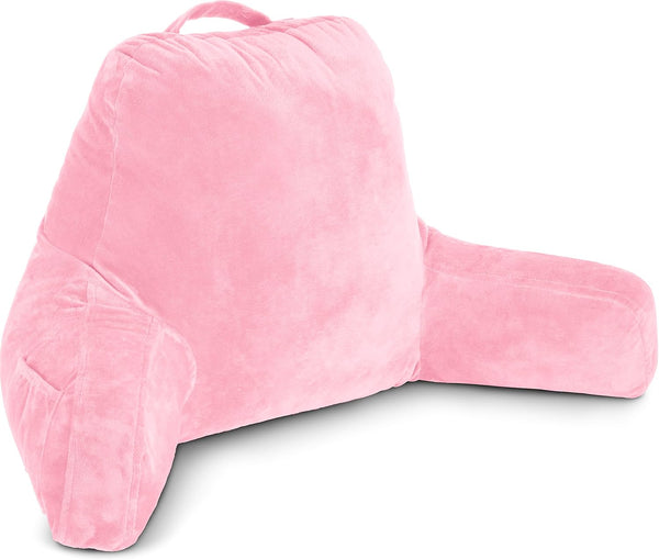 Husband Pillow Pink, Original Reading Pillow in Bed Rest Chair, Shredded Memory