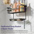 3 16 SWTYMIKI Bathroom Shower Caddy Hanging - Tier Rustproof Over Shower Head Organizer, No Drilling Bathroom Shelf