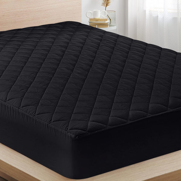 Utopia Bedding Quilted Fitted Mattress Pad (King), Elastic Protector, Stretches up to 16 Inches Deep, Machine Washable