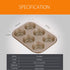 Carbon Steel Nonstick Bakeware Muffin Pan (6-Cup) by For Bake