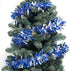 Anderson's Blue & Silver Metallic Tinsel Twist, 4 inches Wide x 25 ft Long for Christmas, Birthday, Holiday Decor