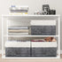 Fab totes 2-Pack Storage Bins, Foldable Baskets for Organizing Toys, Books, Closet, Large Storage Box with Rope Handles