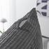 Home Brilliant 24x24 Decorative Pillow Cover | Striped Corduroy Soft Velvet Euro Sham Cushion Cover, Dark Grey