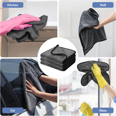 CHENLUKJ 3pcs Must-Have!15.7x23.6in Shiny Cleaning Wipes Shower Cleaning Cloths- Super Absorbent Microfiber Bath Towels