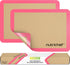 Nutrichef Silicone Baking Mats, 2 Non-Stick Reusable Mats, 16.5 x 11.6 IN, Oven-Safe up to 480°F, Pink
