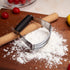 ALLTOP Stainless Steel Pastry Blender Cutter and Bench Scraper Set, Kitchen Baking Essential Tool (Black)