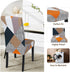 SearchI 4 Pack Super Fit Stretch Removable Washable Dining Chair Covers, Spandex Fabric Slipcovers for Dining Room