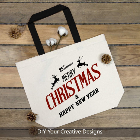 TOPDesign 2-Pack Canvas Tote Bags with Magnetic Snap - Reusable Grocery Shopping Bags for Creative Designs