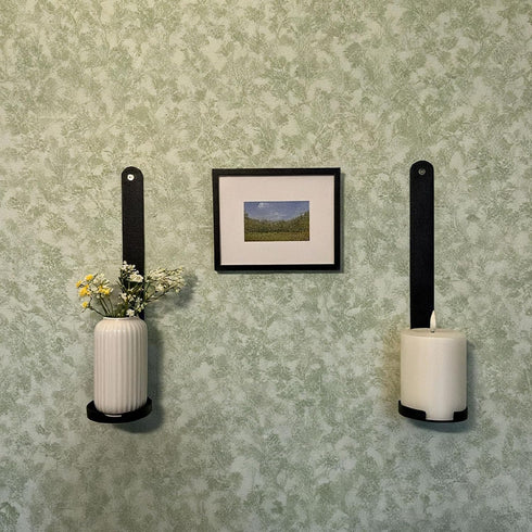 Set 2, Black Wall Candle Sconces of Cast Iron Wall Mounted Candle Holders, Multi-Purpose Farmhouse & Minimalist Modern
