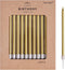 PHD CAKE Gold Long Thin Metallic Birthday Candles - Cake Decorations for Birthday Parties and Weddings