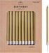 PHD CAKE Gold Long Thin Metallic Birthday Candles - Cake Decorations for Birthday Parties and Weddings
