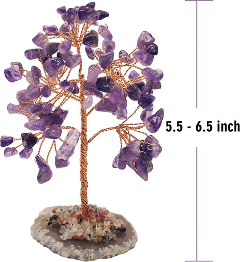 Mina Heal Healing Crystals Tree, Bonsai Tree for Home Decor, Spiritual Gifts for Energy Healing & Prosperity