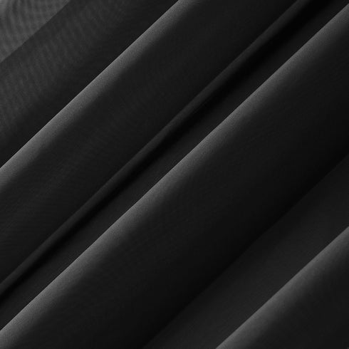 No. 918 Emily Sheer Voile Grommet Curtain Panel, 59" x 63", Black