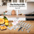 Stainless Steel Fruit Carving Knife Set, 5 Pack Vegetable Engraving Blades for Kitchen