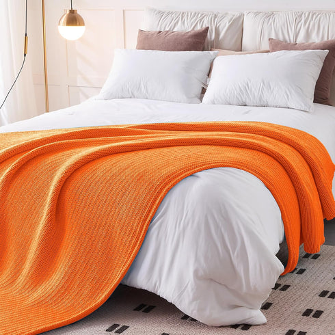 50"x60" 7lbs L'AGRATY Knitted Weighted Blanket - Cooling Chunky Knit Heavy Blanket for Adults Braided Crochet Throw