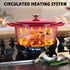 3qt TeamFar Dutch Oven, Small Enameled Cast Iron Dutch Oven Pot with Lid, For Bread Baking/Stewing/Braising/Frying