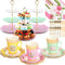 Layhit 83 Pcs Floral Tea Party Set for Girls Disposable Vintage Tableware